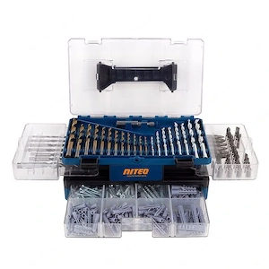 Im Set enthalten sind unter anderem Holzbohrer; Metall und Beton; 25-mm-Bits; 50-mm-Bits; 3 Arten vo Bild 2