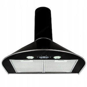 Haubentyp: Wand Breite (cm): 60 Geh usematerial: Stahl Material: Schwarzes Glas Besatz Kante: Silber Bild 3