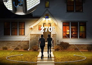 LED-Solarleuchte, Fluter mit Bewegungsmelder, Solarlampe, Gartenstrahler f r den Au enbereich Bild 3