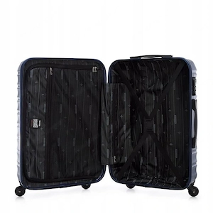 Gro er Premium-Koffer Reisekoffer ABS-Kunststoff 96l mit Rippen dunkelblau Bild 8