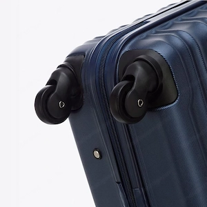 Gro er Premium-Koffer Reisekoffer ABS-Kunststoff 96l mit Rippen dunkelblau Bild 7