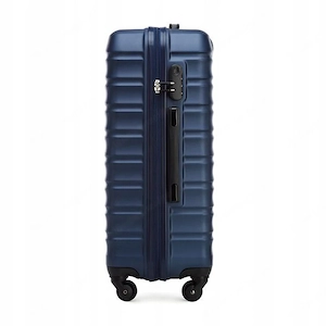 Gro er Premium-Koffer Reisekoffer ABS-Kunststoff 96l mit Rippen dunkelblau Bild 6