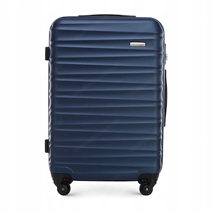 Gro er Premium-Koffer Reisekoffer ABS-Kunststoff 96l mit Rippen dunkelblau Bild 4