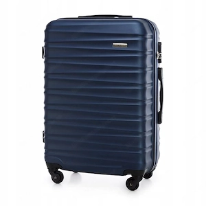 Gro er Premium-Koffer Reisekoffer ABS-Kunststoff 96l mit Rippen dunkelblau Bild 3