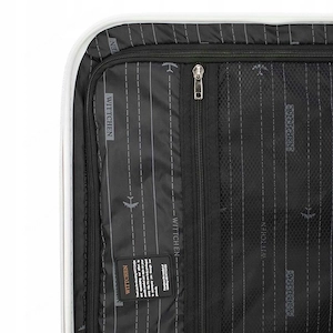Gro er Premium-Koffer Reisekoffer ABS-Kunststoff 96l mit wei en Rippen Bild 6