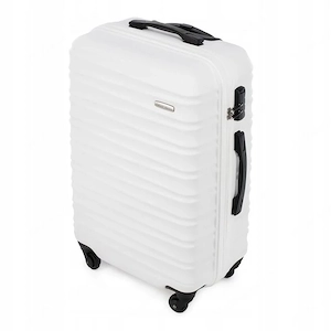 Gro er Premium-Koffer Reisekoffer ABS-Kunststoff 96l mit wei en Rippen Bild 3