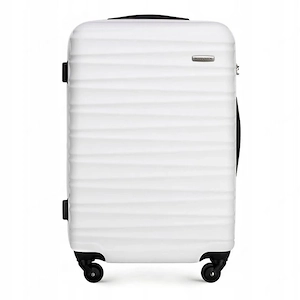 Gro er Premium-Koffer Reisekoffer ABS-Kunststoff 96l mit wei en Rippen Bild 4
