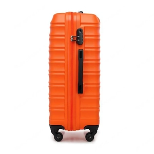 Gro er Premium-Koffer Reisekoffer ABS-Kunststoff 96l mit orangefarbenen Rippen Bild 7