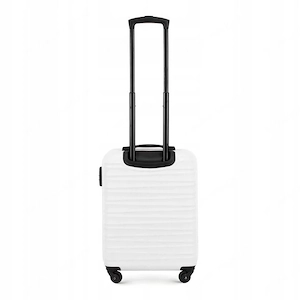 Premium Koffer Reisekoffer Bordkoffer mit Rippen ABS-Kunststoff 34l wei 