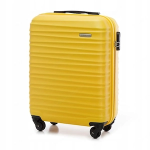 Premium Koffer Reisekoffer Bordkoffer mit Rippen ABS-Kunststoff 34l Gelb Bild 3