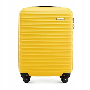 Premium Koffer Reisekoffer Bordkoffer mit Rippen ABS-Kunststoff 34l Gelb Bild 4