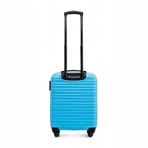 Premium Koffer Reisekoffer Bordkoffer mit Rippen ABS-Kunststoff 34l Blau Bild 3