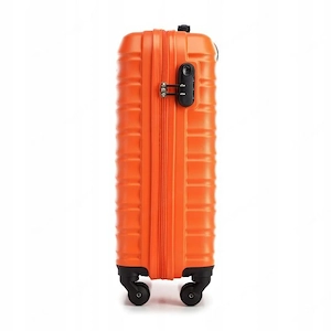 Premium Koffer Reisekoffer Bordkoffer mit Rippen ABS-Kunststoff 34l Orange Bild 5