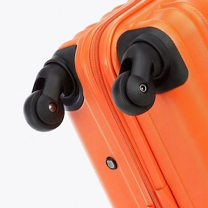 Premium Koffer Reisekoffer Bordkoffer mit Rippen ABS-Kunststoff 34l Orange Bild 7
