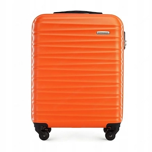 Premium Koffer Reisekoffer Bordkoffer mit Rippen ABS-Kunststoff 34l Orange Bild 6