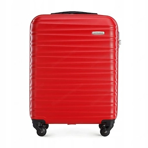 Premium Koffer Reisekoffer Bordkoffer mit Rippen ABS-Kunststoff 34l rot Bild 4