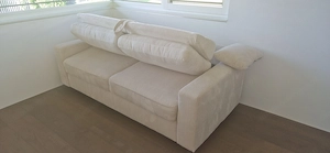 Couch Schlafsofa creme, B H T: 2  Bild 2