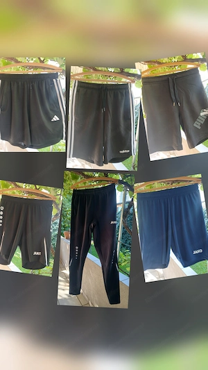 Sporthosen-Paket: ADIDAS, PUMA, JAKO, Größe: S (lange Hose in 164), 6 Stück