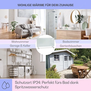 Klarstein Elektroheizung, Konvektorheizung mit Bodenrollen, mobile Elektroheizung, energiesparende, Bild 5
