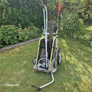 Thule Chariot Kinderwagen Radanhänger Single komplett mit Ski-Set & Jogging Kit - 110 Euro