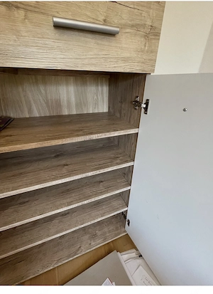 Vorzimmer- Büromöbel-Set im modernen Weiß-Eiche-Dekor Bild 2