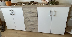 Vorzimmer- Büromöbel-Set im modernen Weiß-Eiche-Dekor Bild 4