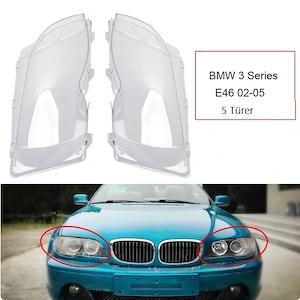 BMW 3er E46 02 05 (5 T ren) Frontscheinwerfer-Objektivabdeckung, Scheinwerferglas, Lampenschirm, Lam