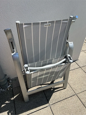 Acamp Sitzgarnitur 6 Klapp Liegestühle 1 Klapptisch 105 cm Durchmesser Bild 5