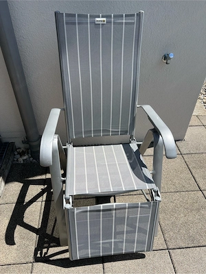 Acamp Sitzgarnitur 6 Klapp Liegestühle 1 Klapptisch 105 cm Durchmesser Bild 2