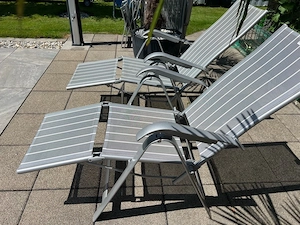 Acamp Sitzgarnitur 6 Klapp Liegestühle 1 Klapptisch 105 cm Durchmesser Bild 6