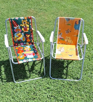 2 vintage Camping Kinderstühle 