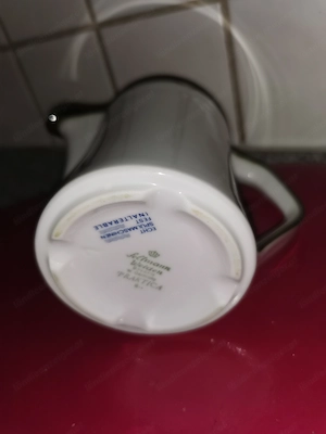 Milchkännchen braun umrandet H=11 cm spülmaschinenfest Marke Seltmann Weiden Bavaria Praktica B Bild 2