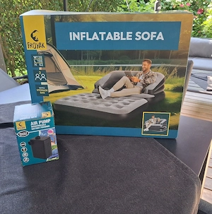 Sofa, Couch aufblasbar & Pumpe elektrisch