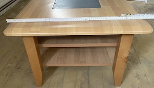 Couchtisch Wohnzimmertisch zu verschenken Buchenholz 110x70x48 cm Bild 3
