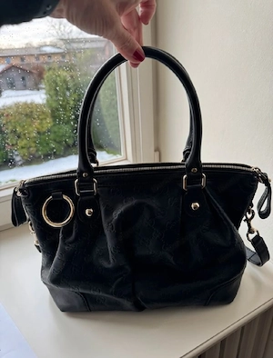  GUCCI Leather GG Monogram Sukey