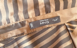 Braun schwazes Damen langarm Kleid von MNG Bild 4