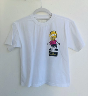 Weißes Kinder T Shirt mit Simpsons Drucken von Zara