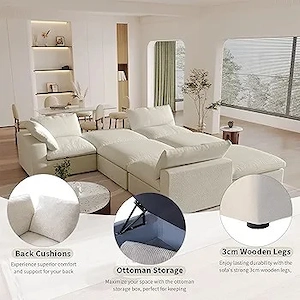 Cloud Couch, 408 cm (160,6 Zoll) modulares Ecksofa Bild 6
