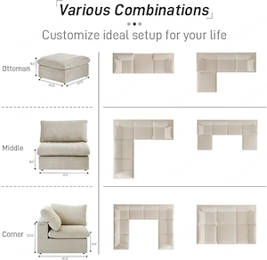 Cloud Couch, 408 cm (160,6 Zoll) modulares Ecksofa Bild 7