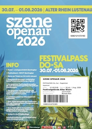 Festivalpass für Szene Openair Lustenau 2026