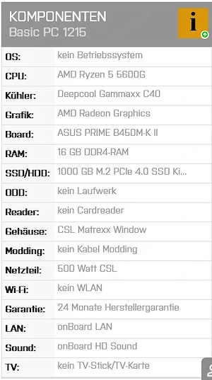 Gaming-PC: AMD Radeon Gaming PC BoostBoxx (gekauft im November 2023) Bild 5