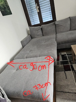 Eckcouch, grau Bild 2