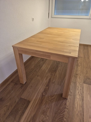 Ausziehbarer Massivholztisch (Buche) Bild 2