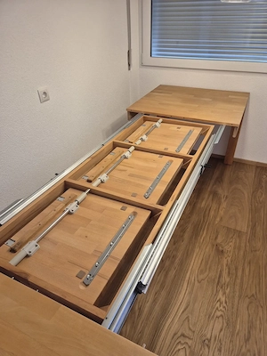 Ausziehbarer Massivholztisch (Buche) Bild 5