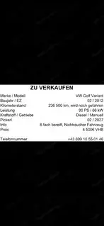 VW Golf Variant 2012 Bild 10
