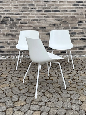 3x hochwertige Designer-Stühle | MDF Italia Flow Chair | Weiß Bild 2