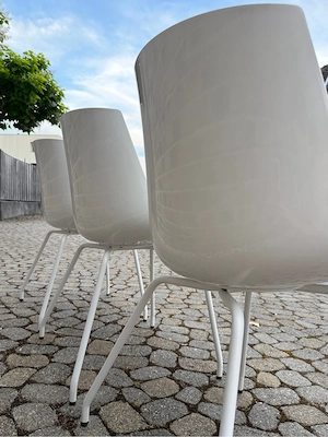 3x hochwertige Designer-Stühle | MDF Italia Flow Chair | Weiß Bild 5