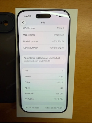 Apple Iphone 17 Air 256GB Bild 4