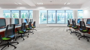 Beige Teppichfliesen in Betonoptik, 50 x 50 cm, +250 m  Lagerbestand Bild 3