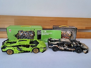 2er Set Klemmbausteine Sportwagen 1:14 Technik Autos inkl. Anleitung & Originalverpackung Bild 5
